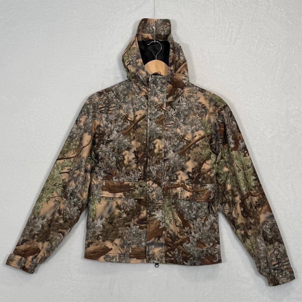 King's Camo Desert Shadow Fleece Lined Hooded Hunting Jacket Kids Large